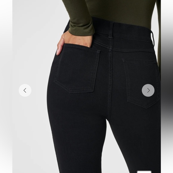 Women’s Spanx Black Ankle Skinny Jeans Business Casual Slimming Size Medium 8 - Picture 2 of 13